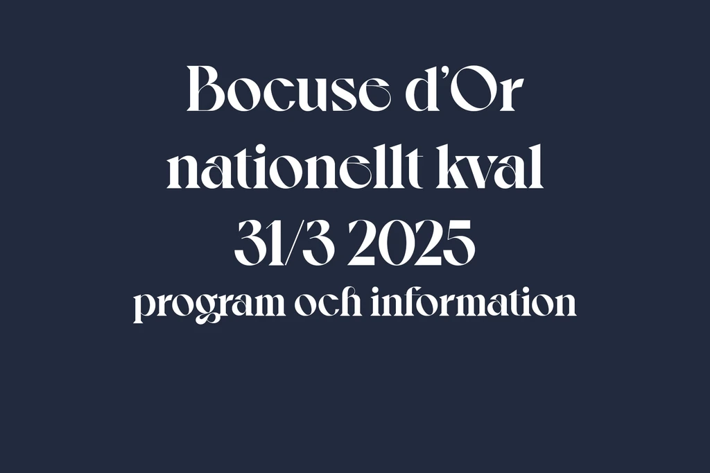Program till nationellt kval Bocuse dor