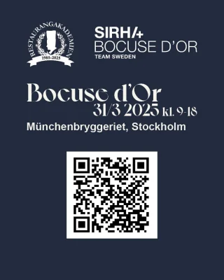 Den 31 mars händer det – och du vill inte missa det! 

Sveriges gastronomiska elit samlas på Münchenbryggeriet i Stockholm för en dag fylld med spänning, inspiration och nätverkande. 
Tre spännande tävlingar avgörs:

🏆 Bocuse d’Or Sweden – vem blir Sveriges nästa kandidat?
🥇 Bocuse d’Or Sweden Commis Award – framtidens stjärnkockar tävlar!
🍾 Sommelier-SM – vem tar hem titeln som Sveriges bästa sommelier?

Kom och upplev tävlingarna på plats, träffa branschfolk och låt dig inspireras av Sveriges bästa inom gastronomi!

När? 31 mars kl. 09:00–18:00
Var? Münchenbryggeriet, Stockholm
Registrera dig för gratis entré via QR-koden eller länken i BIO. 

@bocusedor_sweden @sommelierforeningen 

#bocusedor #commisawards2025 #sommeliersm